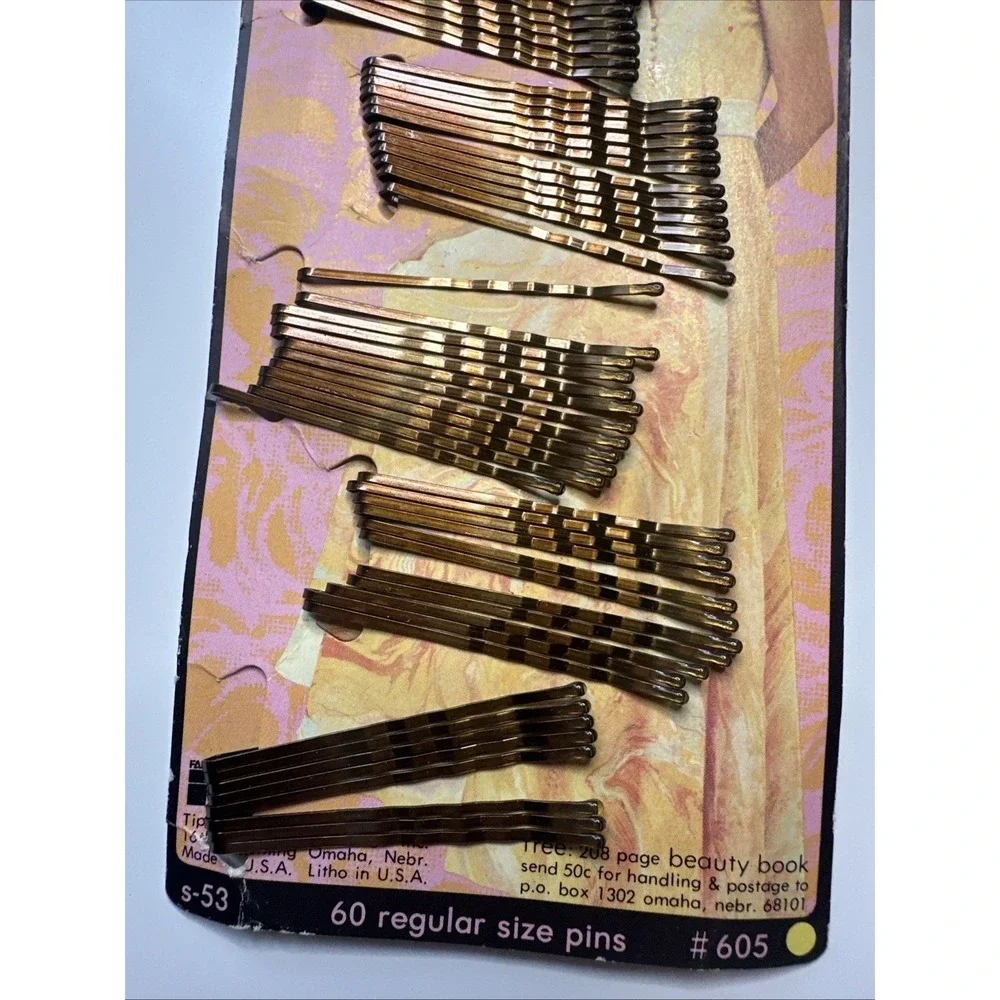 Vintage Lot Tip Top‎ Soft Tip Bobby Pins Lot USA 2 Packs